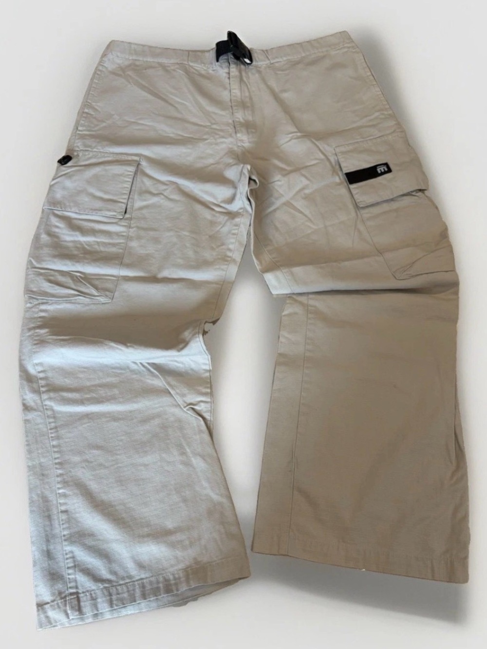 Vintage Y2K Modrobes Pants Baggy Wide Leg 90s Raver Cargo Off White Gorpcore